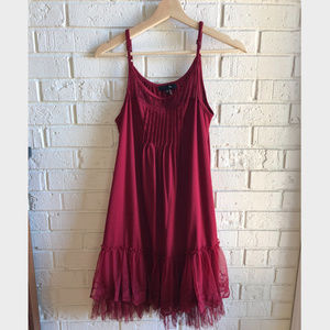 Red Spaghetti Strap Dress/Tunic